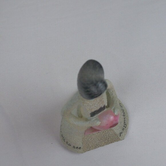 Breast Cancer Ribbon Art Stone Carson Statue Figurine Inspirational Saying Hope - Picture 9 of 11